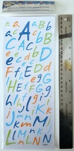 Rub On Transfers - Blue Green And Orange Letters NIP - Picture 1 of 2