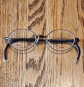 Marcos de gafas Swissflex SFC Sk04/44 marrón ovalados con cable para niños hechos en Suiza - Imagen 1 de 6