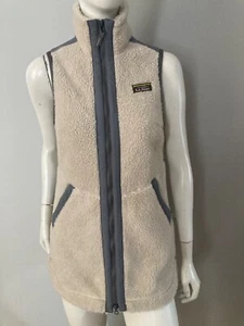 LL Bean Sherpa Fleece long vest soapstone women’s XXSM NWT - Picture 1 of 4