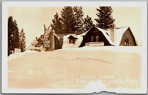 Snowy Sierra Lodge, Crystal Bay Lake Tahoe Nevada - Vintage Postcard - Picture 1 of 2