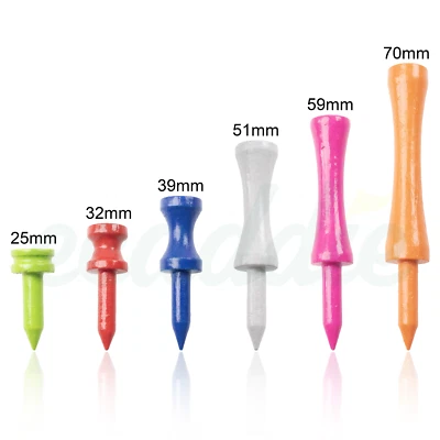 ECADDIE Bambus Golf Castle Tees - verschiedene Größen & Mengen - nachhaltig & langlebig