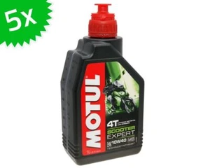 5x 1 Liter Motoröl MOTUL 4T 10W40 MB Scooter Expert 5 Liter 4 Takt ÖL OIL OEL - Bild 1 von 2