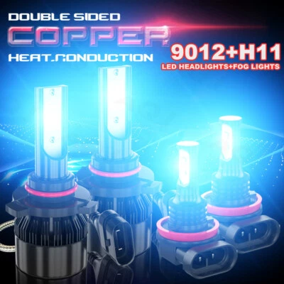 For 2019 2020 Chevy Equinox LED Headlight High & Low + Fog Light Bulbs 4PC 8000K - Imagem 1 de 4
