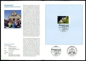 GERMANY FOLDER 2012/27 PFÄLZER HÜTTE LIECHTENSTEIN ALPEN-VEREIN WANDERN - Picture 1 of 4
