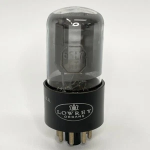 (1) Tubo Lowrey 6SL7GT Bilanciato Testato Piastre Nero Vetro Fumè 58-22 6SL7 GT - Foto 1 di 3