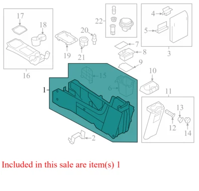 2008-2012 Mercury Mariner Center Console Assembly Used 9L8Z78045A36EA OEM Foto 1 de 4