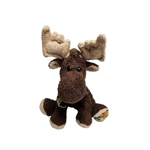Bass Pro Shop Moose Plush Camouflage Scarf Beanbag Brown Tan Stuffed Animal 7" - Picture 1 of 11
