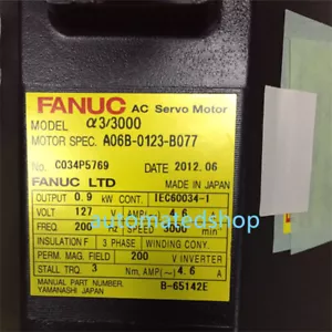 Servomotore FANUC A06B-0123-B077 tramite DHL o FedEx - Foto 1 di 2