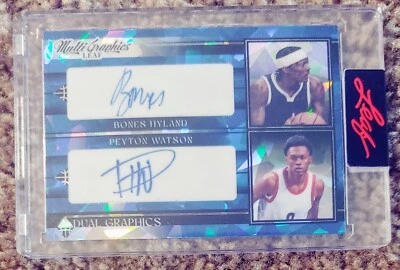 2023 Leaf Multi Graphics Bones Hyland Peyton Watson Dual Rookie Auto /45 - Image 1 of 2