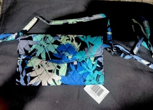 Vera Bradley Crossbody Blue Camofloral Strap Wallet Purse New - Picture 1 of 7