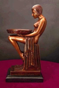 Escultura de bronce "Mirando" Francia c1925 Chiparus - Imagen 1 de 1