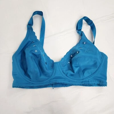 Delta Burke Brawl 36D azul para mujer bordado alterado a inalámbrico Foto 1 de 4