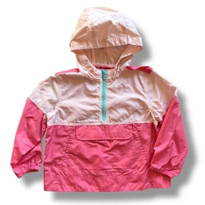Gap Girls Size 4/5 XS Pink Packable Anorak Lightweight Jacket with Hood - Picture 1 of 2