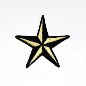 Yellow Nautical Star patch Symbol Emblem for DIY Iron on Clothes Jeans Jacket - Picture 1 of 10