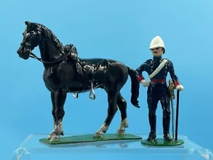 Alymer AB-3 British 17th “Unmounted Officer with Horse” 54mm Lead Toy Soldier - Picture 1 of 14
