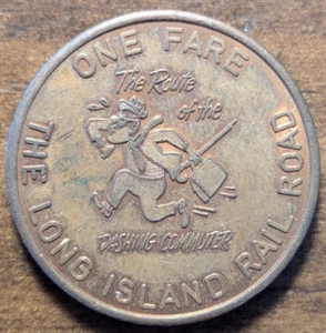 1964 Feria Mundial de Nueva York Unisphere The Long Island Rail Road Transit Token - Imagen 1 de 4