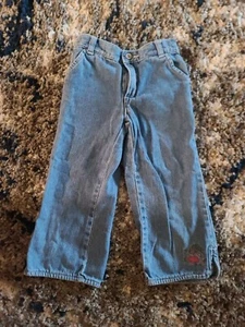 girls genuine girl denim jean capris size 5 embriodery flower on pocket - Picture 1 of 7