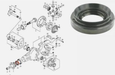 Sello del eje de transmisión del diferencial trasero Suzuki Grand Vitara Jimny SJ 413 Samurai Foto 1 de 4