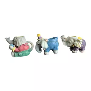 Vintage 90’s 3 Piece Mini Elephant Tea Set Decor - Picture 1 of 5