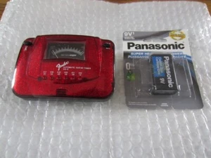 Fender AG-6 Red Automatic Guitar Tuner Built-In Mic W/ NEW BATTERY - Picture 1 of 1