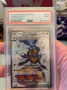 2023 POKEMON SCARLET & VIOLET OBSIDIAN FLAMES VESPIQUEN EX 212 PSA MINT 9 - Picture 1 of 4