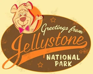 Yogi Bear Jellystone Park Aufbügeln Transfer für T-Shirt & helle farbige Stoffe #9 - Bild 1 von 4