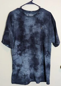 VANS Off The Wall Tee Ice Tie Dye Size Large Blue Marine Shirt - Picture 1 of 4