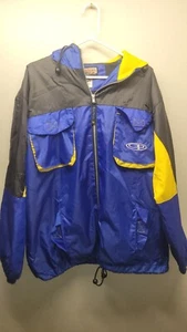 Mens Medium Vintage Ocean Pscific OP windbreaker 90s # 697-602-0 Blue Yellow - Picture 1 of 16