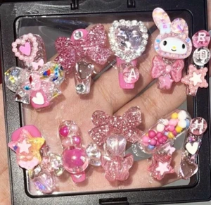 Cute Kawaii Pink Hello Kitty Korean Trend Press on nails for Parties Christmas - Picture 1 of 3