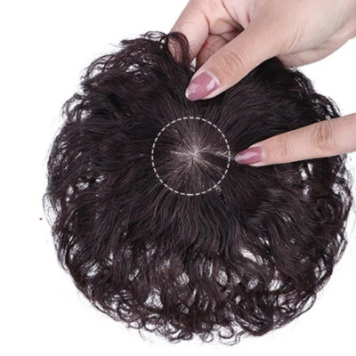 Peluca superior 100 % cabello humano toupee topper mono encaje bob clip para mujeres hombres Foto 1 de 4