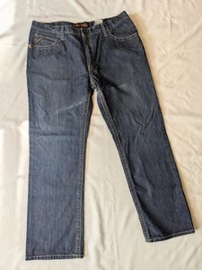 Ariat Jeans 40x32 Blue Dark Wash FR M4 Low Rise Boot Work  - Picture 1 of 5