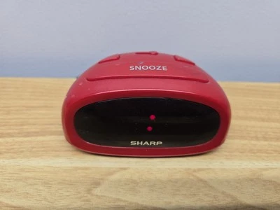 Vintage Red SHARP LED Alarm Clock Model: SPC095 Works - Image 1 of 4