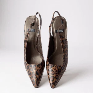Tacones Stuart Weitzman Vintage charol estampado animal honda 7,5 AAAA - Imagen 1 de 10