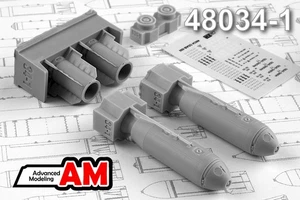 Advanced Modeling 1/48 AMC48034-1 resin ODAB-500PMV 500 kg Air-Fuel bomb x2 - Picture 1 of 1