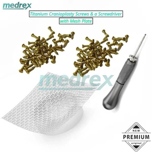 32 Piezas Malla de Craneoplastia de Titanio 200x200mm Espesor 0.5mm con Tornillos - Imagen 1 de 4