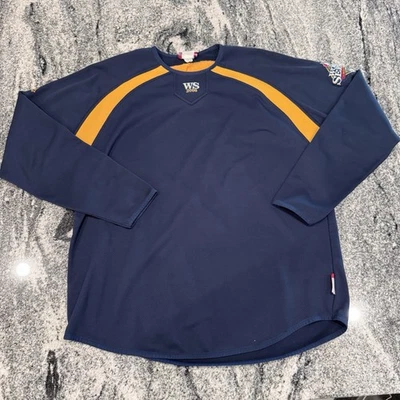 2008 World Series Majestic Authentic Therma Base Long Sleeve Shirt On Field L - Image 1 of 4