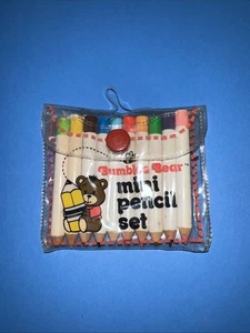 Mini set matite colorate Dakin Young Things Bumble Bear 1980 vintage miniatura 2" - Foto 1 di 6