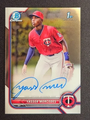 2022 Bowman Chrome Yasser Mercedes #CPA-YMS Auto - Image 1 of 2