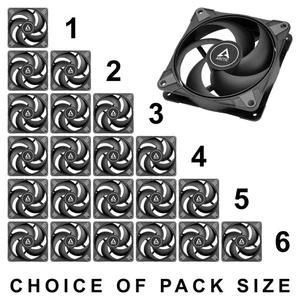 Ventilador de caja Arctic P12 Max 120 mm 3300 RPM 81,04 CFM 12 V 0,6 Sone paquete negro de 4 pines - Imagen 1 de 12