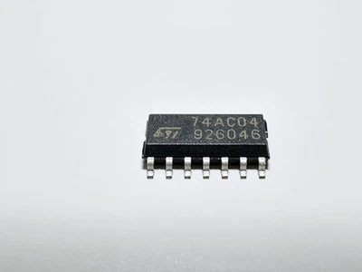 11 PIEZAS 74AC04M STMicroelectronics Alta Velocidad CMOS Inversor Hexagonal 2V a 6V SOIC-14 Foto 1 de 3