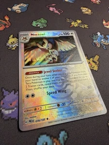 Juego de cartas coleccionables Pokémon Noctowl (patrón Poke Ball) 078/131 raro holograma evoluciones prismáticas - Imagen 1 de 4