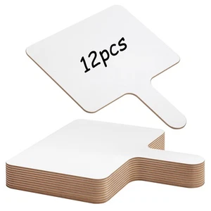 12 PZ Paddle Cancellazione a Secco 8 x 10,1 Pollici, Lavagna Bianca Portatile in Legno Doppio Sid... - Foto 1 di 7