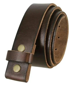 100% One-Piece Full Grain Leather Belt Strap with No Slot Hole 1-1/2"(38mm) W... - Picture 1 of 5