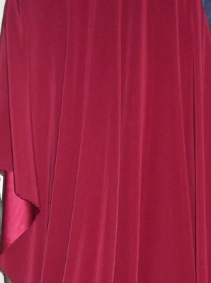 CRIMSON RED SATIN BACK CREPE FABRIC, 152 cm wide, DOUBLE SIDED,NEW, AUSTRALIA - Image 1 of 3