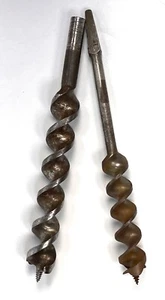 Vintage Russell Jennings 15/16" No. 101 Greenlee 1" Hand Brace Auger Drill Bits - Picture 1 of 17