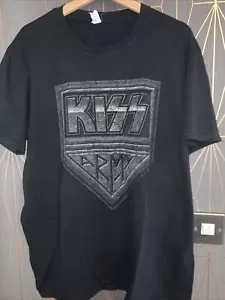 KISS Army Black T-Shirt Band Tee - Gildan Ring Spun - Size XL - Picture 1 of 7