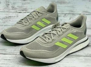 Mens Adidas Supernova Running Shoes Metallic Gray Green FV6029 Sz 13 - Picture 1 of 9