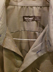 St Croix Made in Italy Men's XL 100% Cotton Bold Color Striped Button Shirt - Picture 1 of 11