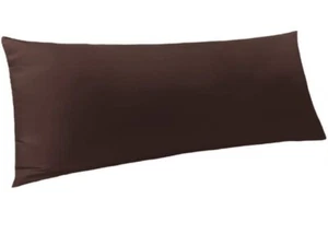 Body Pillow Cover 21" x 54" Long Bedding Pillowcase Zippered Washable Dark Brown - Picture 1 of 4