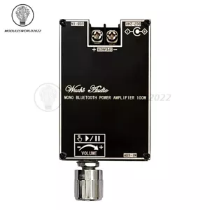 ZK-1001B Audio 100W Bluetooth Power Amplifier Board Mono Amp TWS TPA3116D2 US - Picture 1 of 19